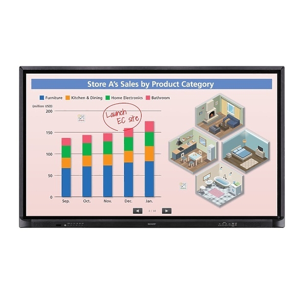 Интерактивная панель Sharp PN-70HC1E артикул 244876Si-1 в интернет-магазине «HiFiRussia»