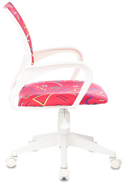Кресло Бюрократ KD-W4/STICK-PINK (Children chair KD-W4 crimson Sticks 05 cross plastic белый plastik белый) артикул 263277Si-1 фото 4
