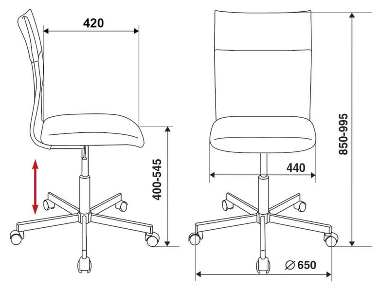Кресло Бюрократ CH-1399/BLUE (Office chair CH-1399 blue Or-15 eco.leather/gauze cross metal) артикул 263363Si-1 фото 6