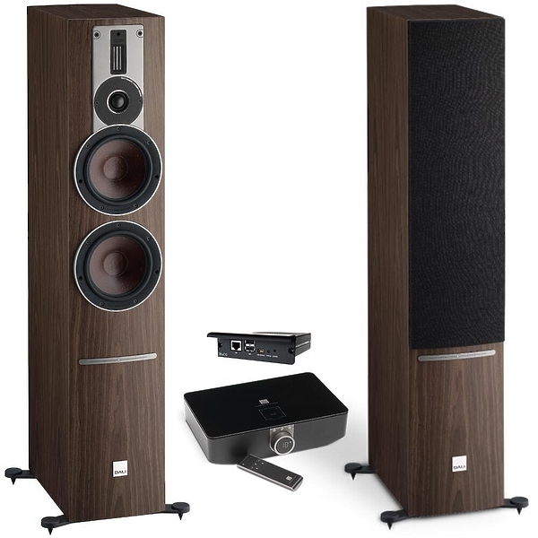 Напольная акустика Dali Rubicon 6 C walnut + DALI Sound Hub + BluOS Module артикул 217408Si-1