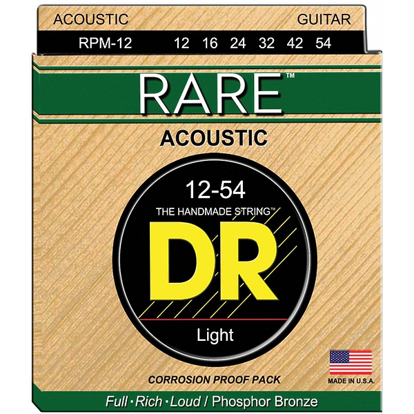 Струны для акустической гитары DR RPM-12 Rare артикул 291541Si-1
