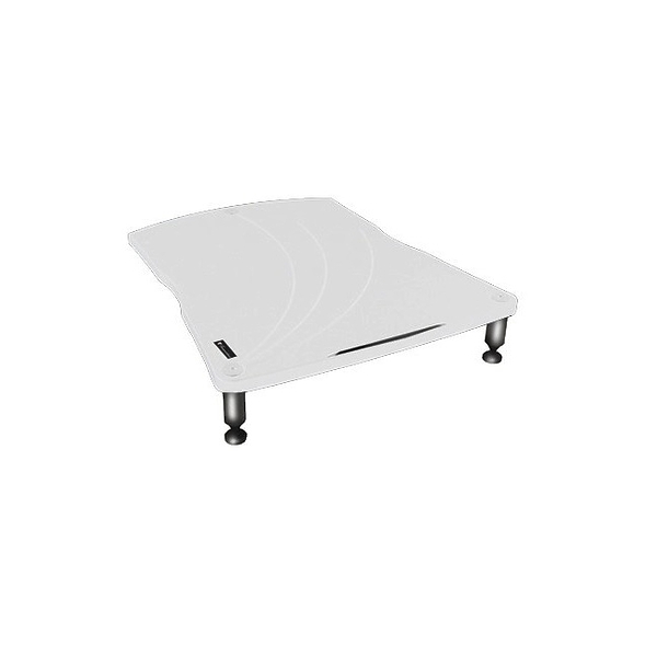 Подставка для усилителей мощности Bassocontinuo VIELLA 2.1 Inside White bottom shelf (ножки серебро) артикул 273883Si-1