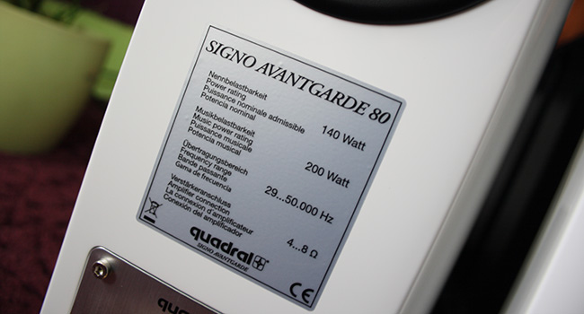Напольная акустика Quadral Signo Avantgarde 80 white high gloss артикул 111577Si-1 фото 6