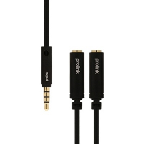 Prolink HMM155-0020 (Разветвитель 3.5Jack - 2x3.5Jack (M-F), 4pin стерео-аудио + гарнитура, 20см.) артикул 119524Si-1