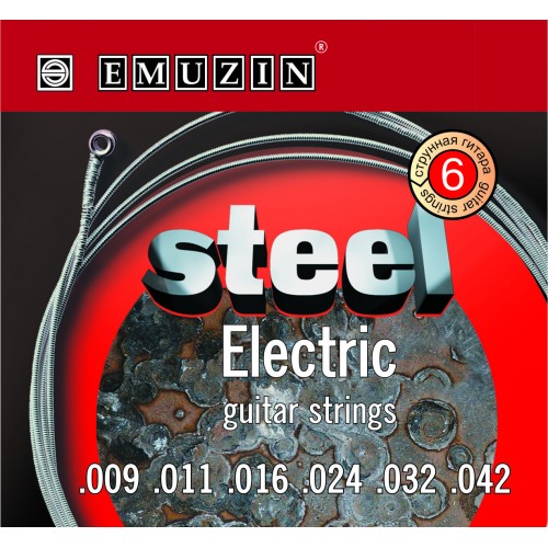 Струны для электрогитары Emuzin Steel Electric 6s 9-42 артикул 291298Si-1