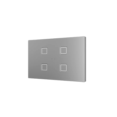 Сенсорный выключатель KNX Zennio Tecla XL X4, 4-кнопочный, серебро артикул 245209Si-1