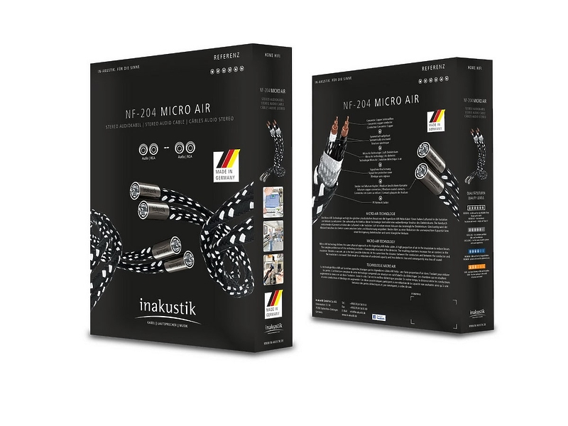 Кабель межблочный аудио In-Akustik Referenz NF-204 Micro AIR, 1.0 m, RCA, 007188110 артикул 227556Si-1 фото 5