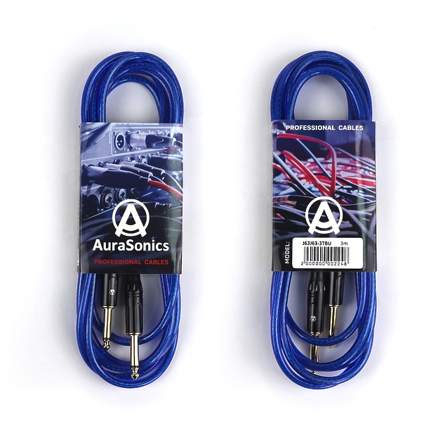 Инструментальный кабель AuraSonics J63J63-3TBU 3m артикул 297640Si-1