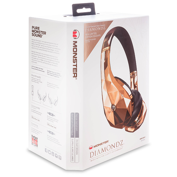 Наушники Monster DiamondZ On-Ear Rose Gold (137015-00) артикул 163192Si-1 фото 11