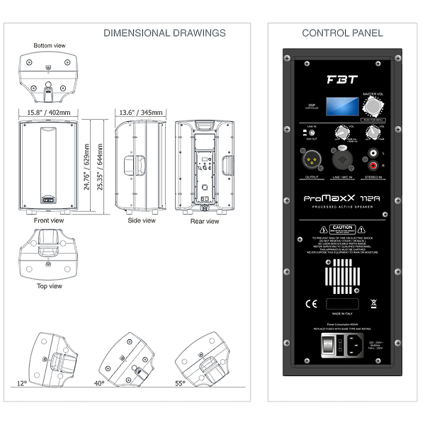 Акустическая система FBT ProMaxX 112A артикул 179039Si-1 фото 3