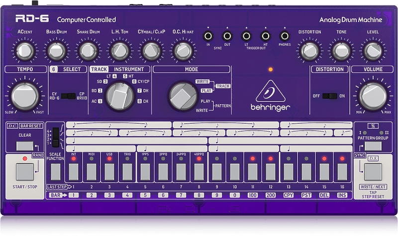 Аналоговая драм-машина Behringer RD-6-GP артикул 264175Si-1