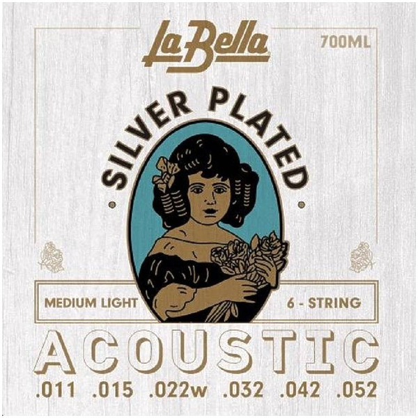 Струны для акустической гитары La Bella 700ML артикул 291646Si-1