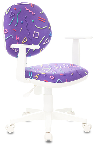 Кресло Бюрократ CH-W356AXSN/STICK-VI (Children chair CH-W356AXSN violet Sticks 08 cross plastic plastik белый) артикул 263412Si-1