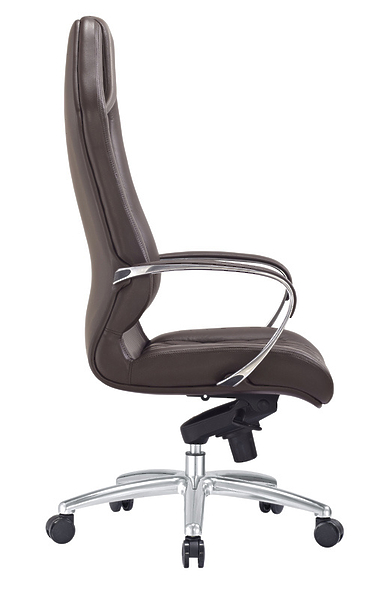 Кресло Бюрократ AURA/BROWN (Office chair _Aura brown leather cross aluminum) артикул 263465Si-1 фото 4