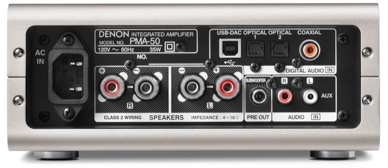 Интегральный усилитель Denon PMA-50 артикул 113419Si-1 фото 5