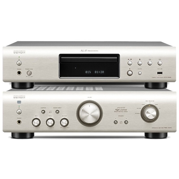 Стереокомплект Denon PMA-720AE + DCD-720AE premium silver артикул 183114Si-1