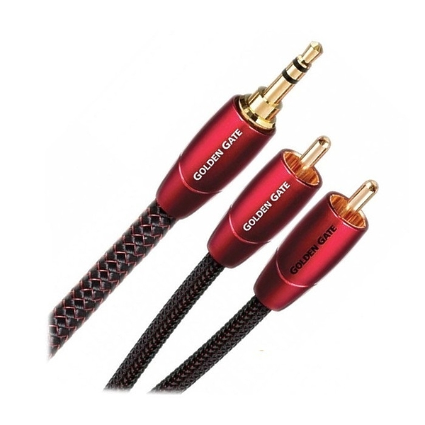 Кабель межблочный аудио AudioQuest Golden Gate 1.0m (3.5mm-RCA) артикул 183134Si-1