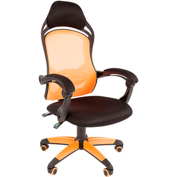 Кресло игровое Chairman game 12 00-07016631 Black/Orange артикул 269939Si-1