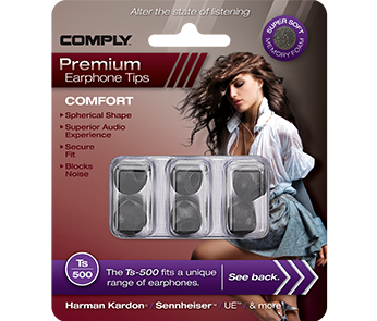 Амбушюры Comply Ts-500 Black Medium (3 пары) артикул 130788Si-1 фото 3