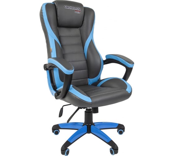 Кресло игровое Chairman game 22 00-07019436 Gray/Blue артикул 269962Si-1