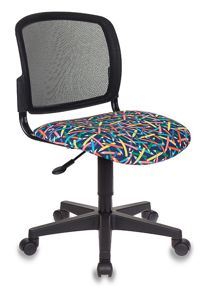 Кресло Бюрократ CH-296/PENCIL-BL (Children chair CH-296NX black pencils cross plastic) артикул 263402Si-1