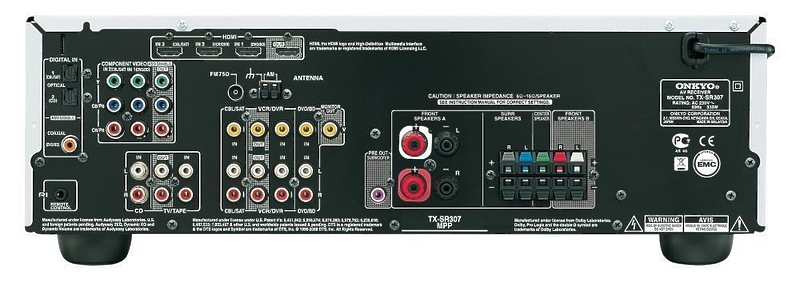 AV Ресивер Onkyo TX-SR307 silver артикул 383440FV-1 фото 3