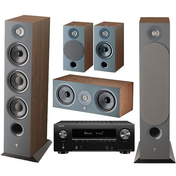 Комплект домашнего кинотеатра Focal Chora Set 5.0 (826+806+Center) Dark Wood + Denon AVR-X2600H black артикул 228158Si-1