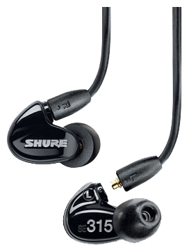 Проводные наушники Shure SE315K артикул 100216Si-1