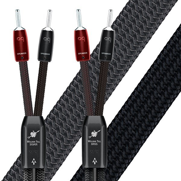 Акустический кабель AudioQuest William Tell Silver Treble + William Tell Bass BiWire Banan 5.0m артикул 191344Si-1