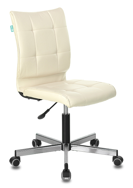 Кресло Бюрократ CH-330M/BEIGE (Office chair CH-330M beige Orion-10 eco.leather cross metal хром) артикул 263243Si-1