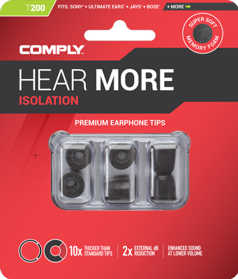 Амбушюры Comply T-200 Black Medium (3 пары) артикул 130775Si-1 фото 3