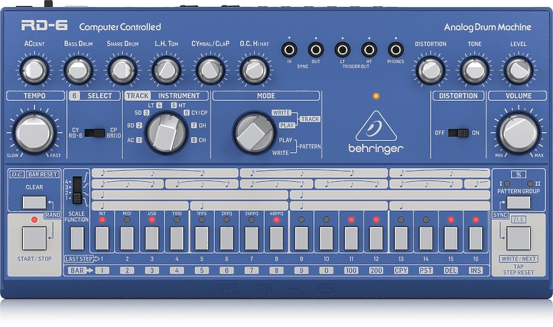 Аналоговая драм-машина Behringer RD-6-BU артикул 264179Si-1