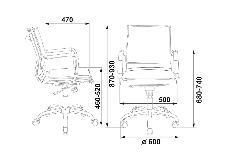 Кресло Бюрократ CH-993-LOW/GOLD (Office chair CH-993-Low gold gauze low back cross metal хром) артикул 263487Si-1 фото 6