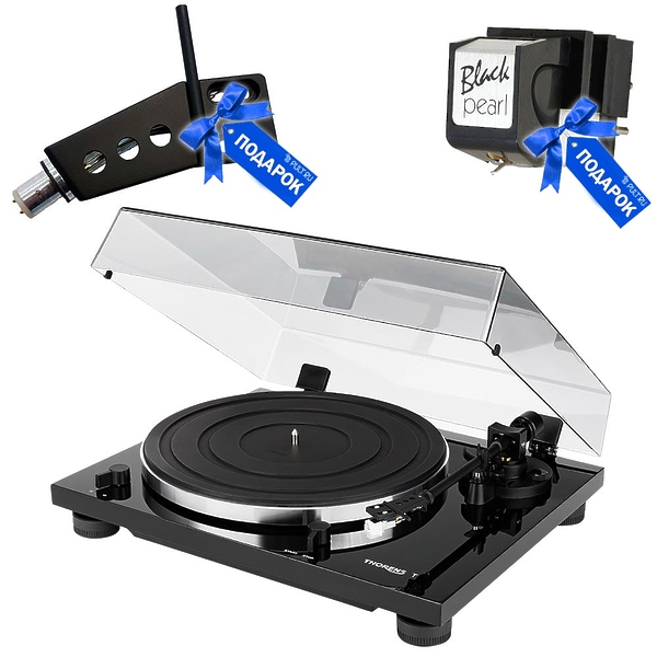 Проигрыватель винила Thorens TD-201 highgloss black (TP71, AT3600 + Sumiko Black Pearl + TP71) артикул 234813Si-1
