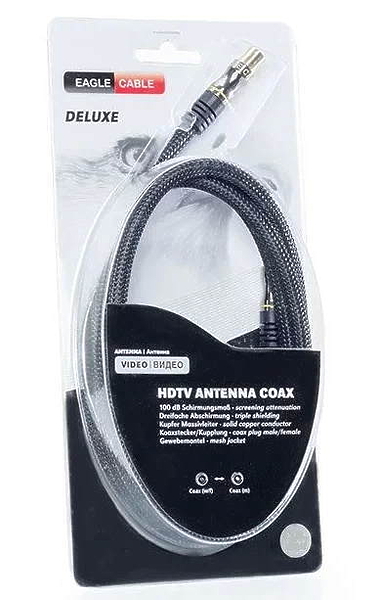 Кабель антенный Eagle Cable DELUXE Antenna 100dB Koax m-f 3.2m #10038032 артикул 250124Si-1 фото 4