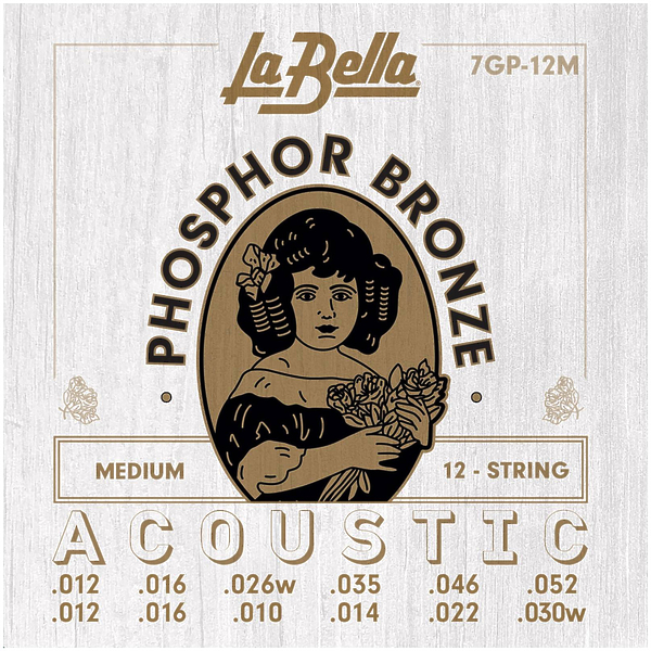 Cтруны для двенадцатиструнной гитары La Bella 7GP-12M артикул 291239Si-1