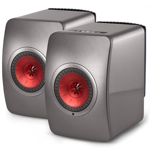 Полочная акустика KEF LS 50 Wireless Titanium Grey/Red артикул 155459Si-1