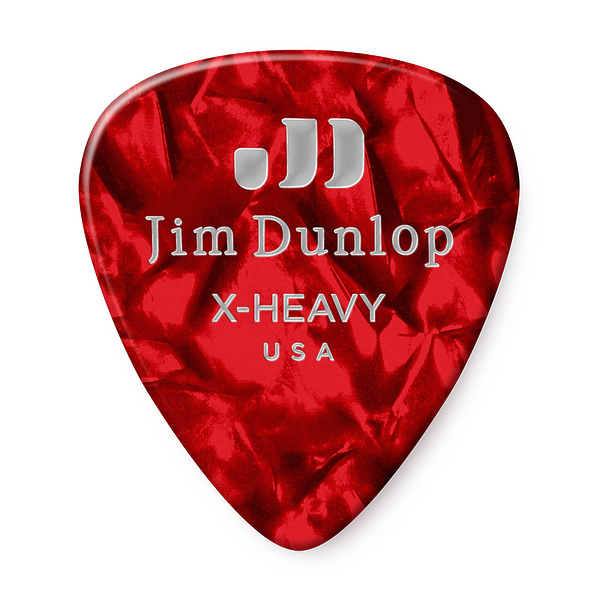 Медиаторы Dunlop 483P09XH Celluloid Red Pearloid Extra Heavy (12 шт) артикул 312910Si-1