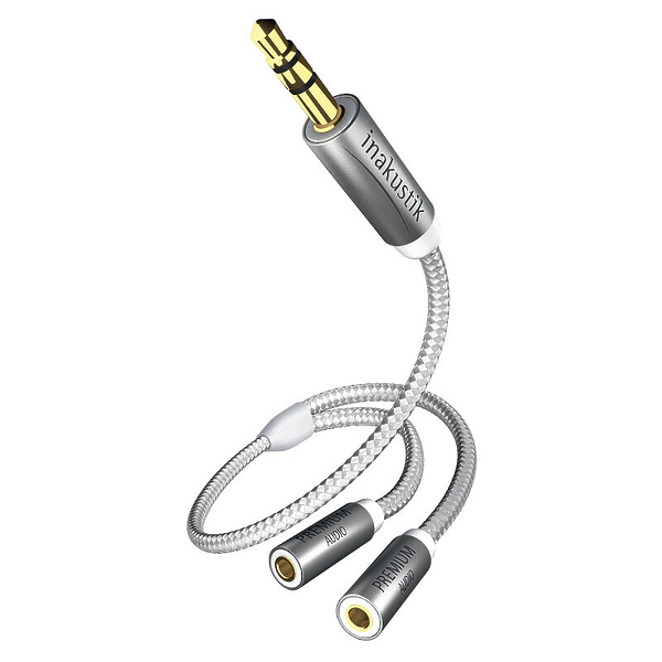 Кабель межблочный аудио In-Akustik Premium Y-adapter 3.5 Phone <> 2 Phone(F) #00410212 артикул 150421Si-1