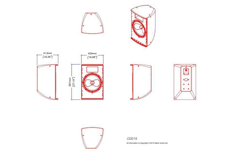 MARTIN AUDIO CDD15W-WR артикул 348154SI-1 фото 5