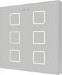 Выключатель сенсорный Zennio ZVI-F6-S KNX Flat F6, 6-кнопочный, LED индикация, 2хAI/DI, термостат, датчик температуры, датчик приближения, пластиковая рамка, 81х81х9мм, в уст. коробку, цвет серебро артикул 206524Si-1