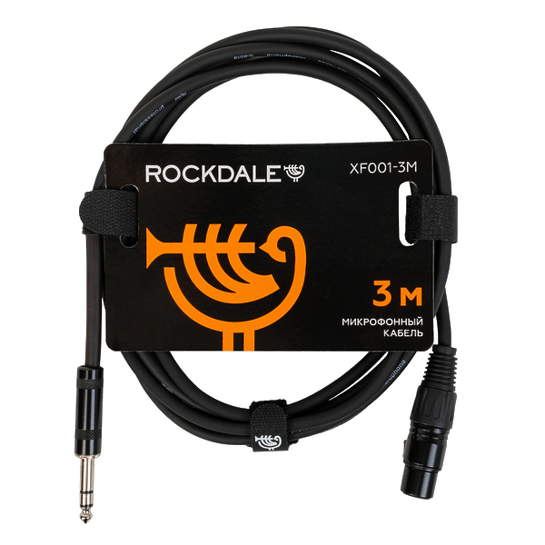 Микрофонный кабель ROCKDALE XF001-3M Black артикул 275687Si-1