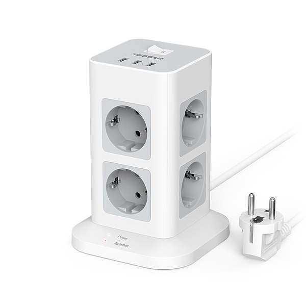 Сетевой фильтр Tessan TPS03-DE Grey артикул 284904Si-1