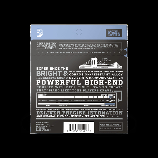 Струны для бас-гитары D'Addario EPS170 артикул 326422Si-1 фото 3