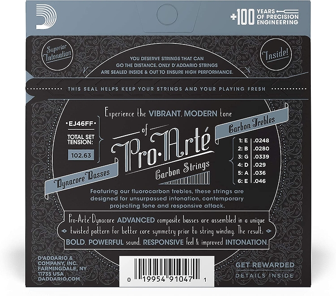 Струны D'Addario EJ46FF SET PRO-ARTE DYNA/CARBON HARD артикул 274030Si-1 фото 4