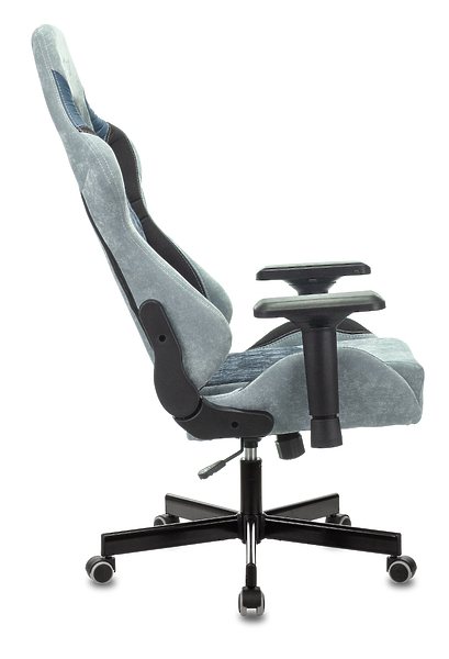 Кресло Zombie VIKING 7 KNIGHT BL (Game chair VIKING 7 KNIGHT Fabric blue textile/eco.leather headrest cross metal) артикул 263416Si-1 фото 9