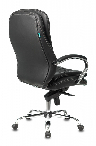 Кресло Бюрократ T-9950/BLACK (Office chair T-9950 black leather cross metal хром) артикул 263415Si-1 фото 5