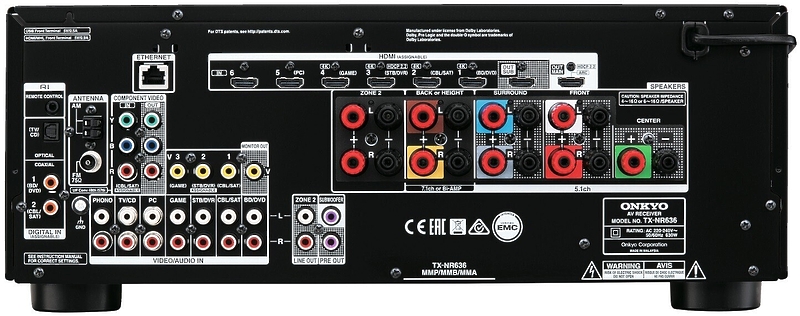 AV ресивер Onkyo TX-NR636 black артикул 104788Si-1 фото 3