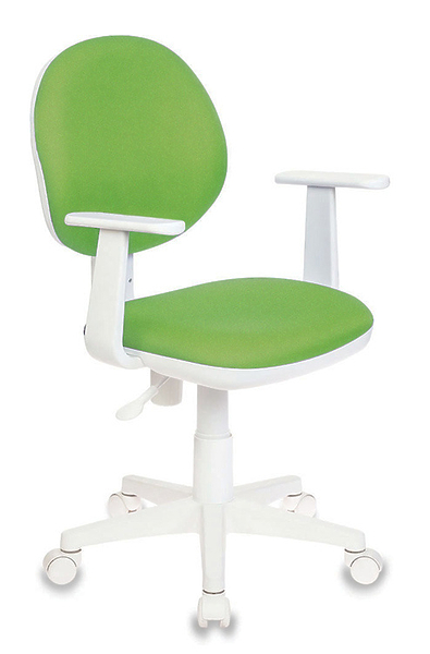 Кресло Бюрократ CH-W356AXSN/15-118 (Children chair Ch-W356AXSN l-green 15-118 cross plastic plastik белый) артикул 263263Si-1