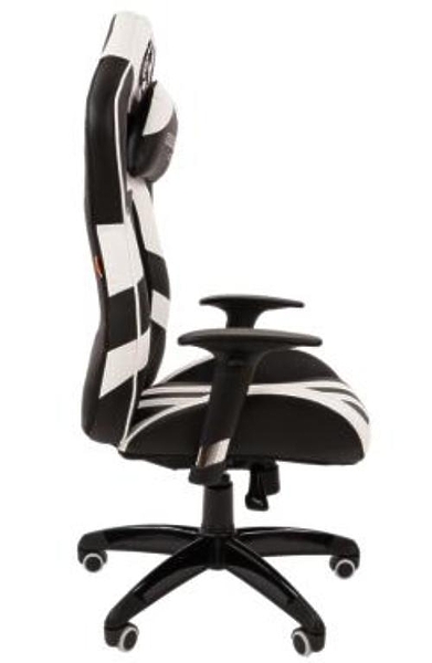 Кресло игровое Chairman game 25 00-07054930 Black/White артикул 269965Si-1 фото 4